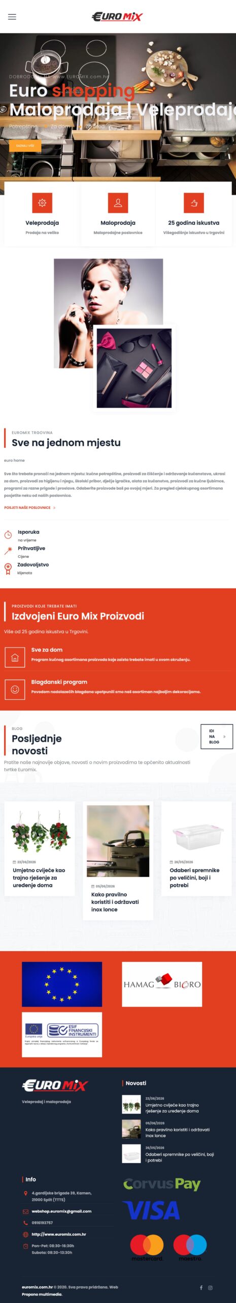 Euromix — webshop dizajn i development Propono